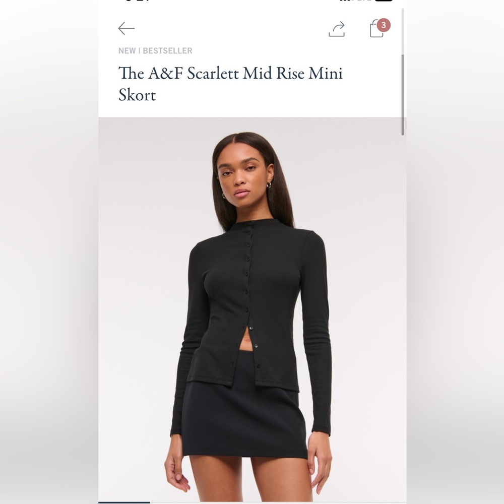 Abercrombie & Fitch Black Mini Skirt